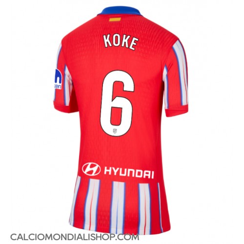 Maglie da calcio Atletico Madrid Koke #6 Prima Maglia Femminile 2024-25 Manica Corta